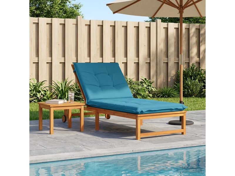  Coussin de transat, coussin pour bain de soleil gemert 100 % polyester bleu clair cf56123  - Conforama B