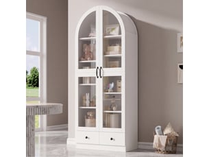 Vitrine coloris blanc  <strong></strong> <strong>Fay Lum</strong> - 76 cmx180 cm