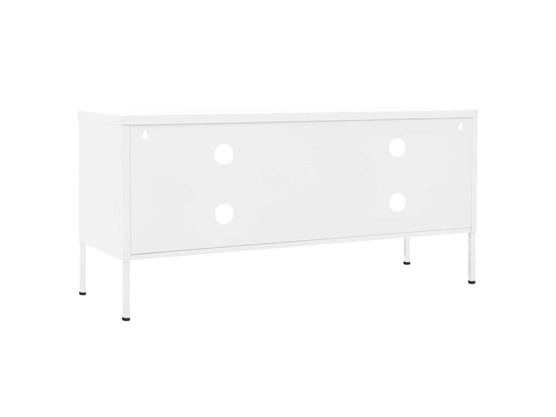  Meuble tv - banc tv - meuble de rangement blanc 105x35x50 cm acier  - Conforama E