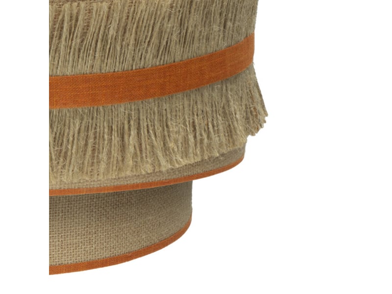 Applique murale fabrilamp natalia toile de jute orange e27 17 x 30 x 15 cm 188561004 - Conforama C