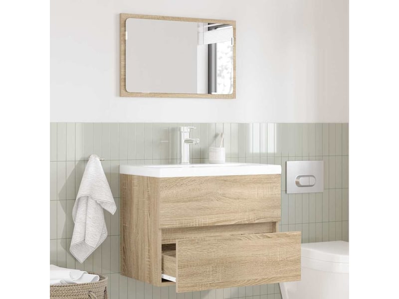  Ensemble de mobilier de salle de bain chêne sonoma shl5547  - Conforama B