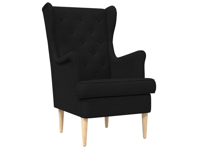  Vidaxl fauteuil noir tissu  - Conforama D