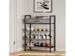 Meuble à chaussures 9 paire(s)  <strong>VIVRYN</strong>  <strong></strong> coloris gris