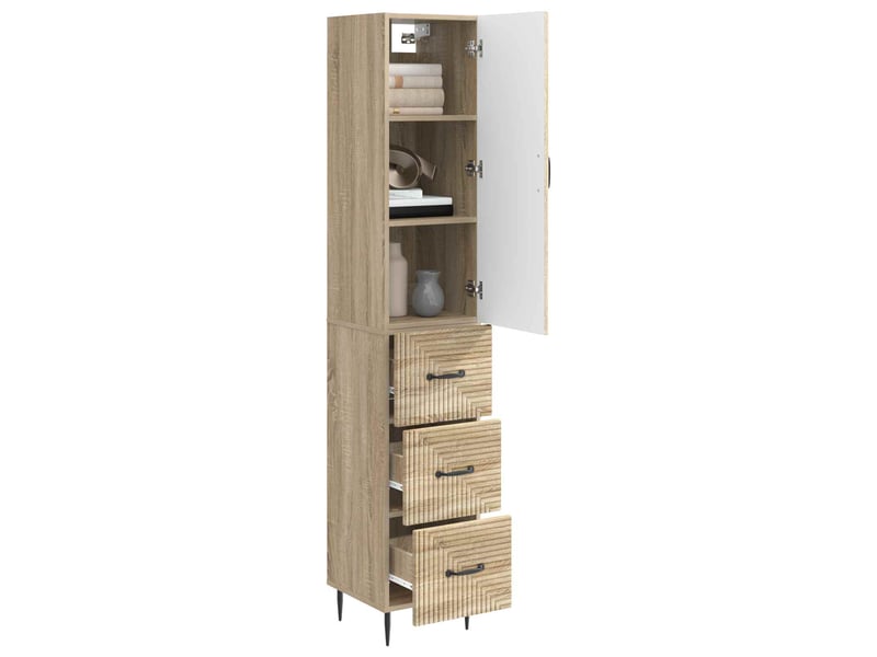 Ensemble de meubles 2 pcs, rangement de salon 33 x 34,5 x 90 cm bois d'ingénierie shl9249 - Conforama C