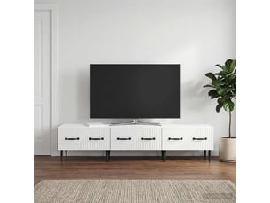 Meuble tv coloris blanc 147 cm <strong></strong>  <strong></strong>