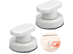 Paquet de 2 ventouses pour poignée de toilette, poignée de porte, tiroir, avec ventouse puissante pour porte en verre.