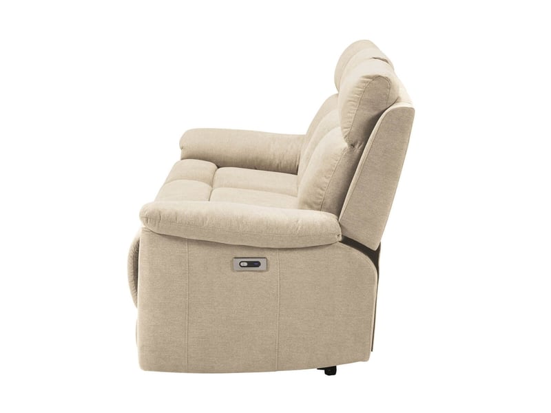  Canapé 3 places relax électrique tissu waterproof ivoire - briana BRIANA - Conforama D