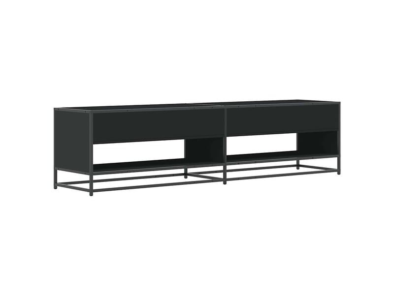  Meuble tv - banc tv - meuble de rangement noir 180,5x40x46 cm bois d'ingénierie  - Conforama E