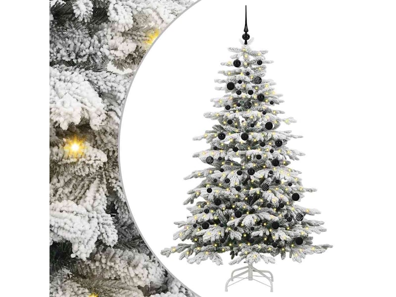  Sapin de noël, arbre de noël artificiel à branches articulées blanc 210 cm shl974  - Conforama A