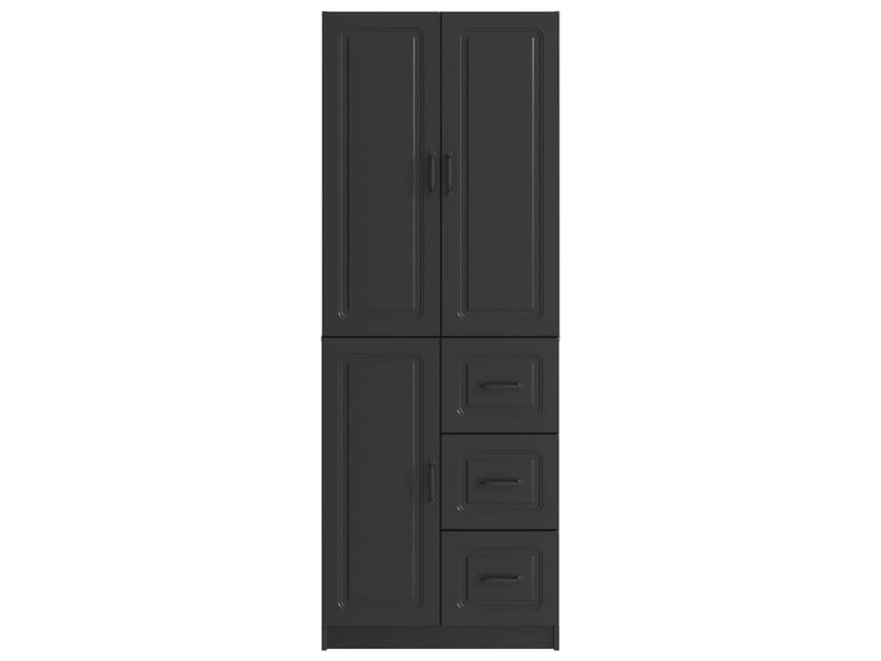  Buffet - ensemble de meubles 2 pc noir bois d'ingénierie  - Conforama E