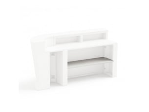 Bar avec comptoir en hpl 140 cm pour îlot marvy - blanc