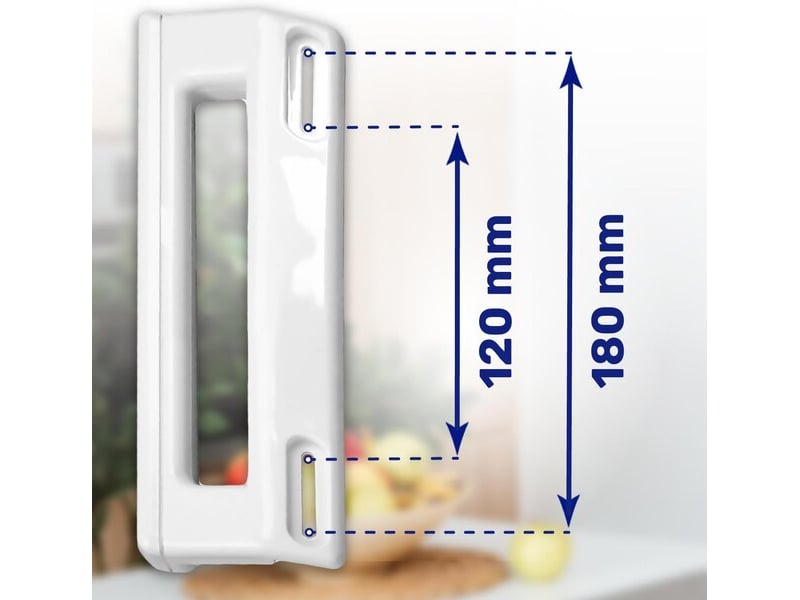  Poignée universelle pour réfrigérateur et congélateur de 200 mm, poignée réglable de 120 à 180 mm avec capuchons et vis  - Conforama D