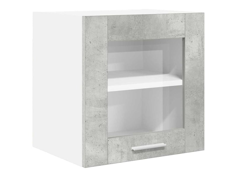  Meuble de rangement cuisine, armoire suspendue 2 pcs gris béton bois d'ingénierie shl6585  - Conforama E