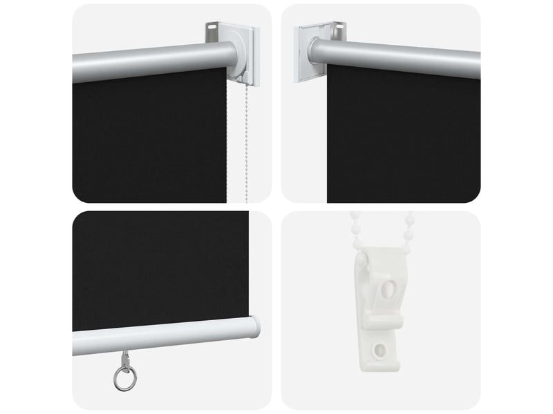 Store enrouleur, store roulant extérieur protection uv noir 100 x 230 cm (l x h) cf47518 - Conforama E