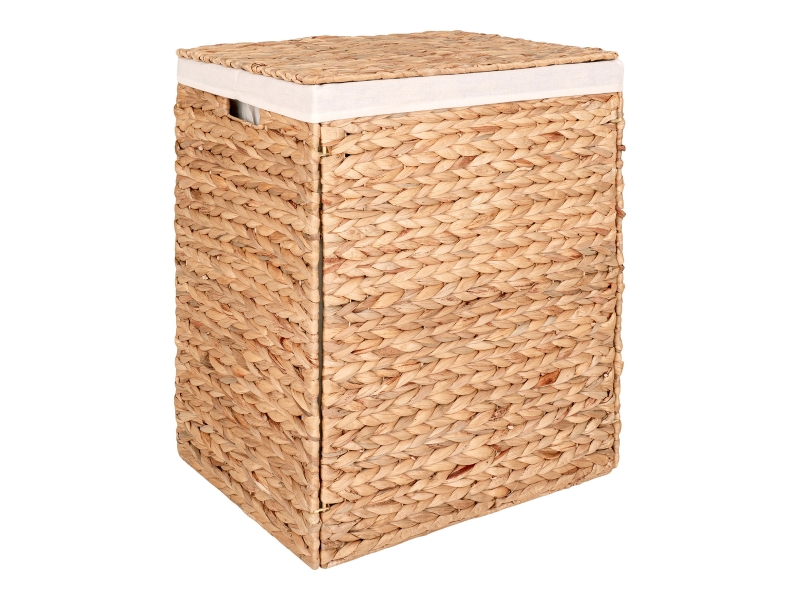  Panier à linge passo en jacinthe d'eau naturelle 43x32x55 cm  - Conforama A