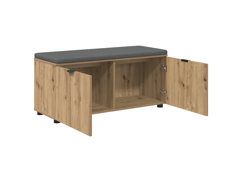  Banc d'entrée, banc interieur chêne artisanal 100x38x46 cm shl45677  - Conforama E