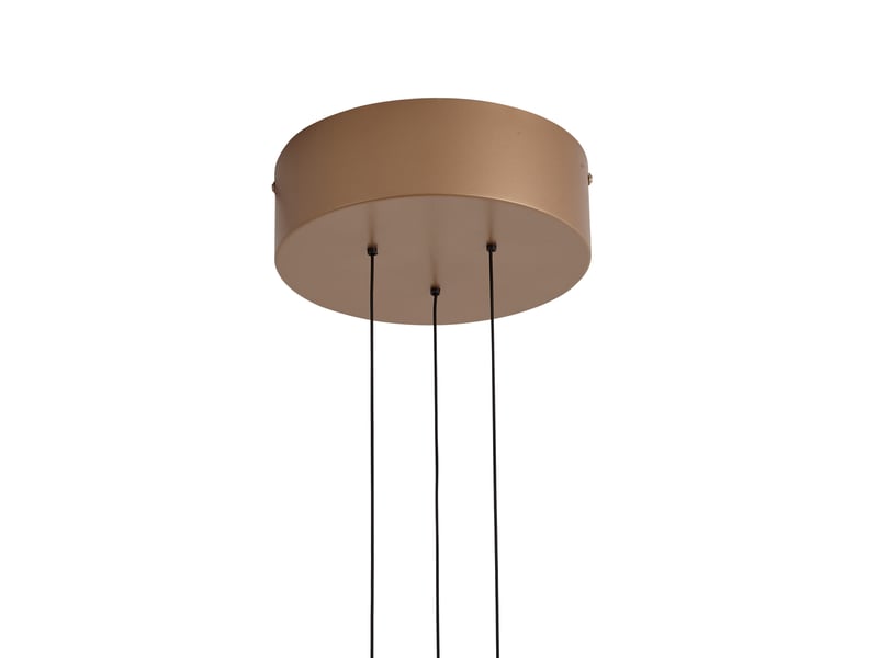  Suspension moderne bronze avec bois de noyer et led dimmable - smith  - Conforama D
