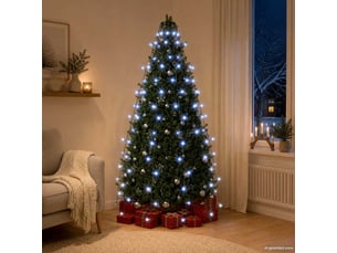 Guirlande lumineuse d'arbre de noël 150 led bleu 150 cm