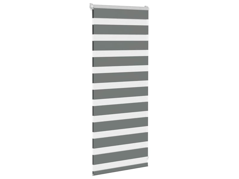 Store zèbre, store de fenêtre gris foncé largeur du tissu 60,9 cm polyester cf48612 - Conforama C