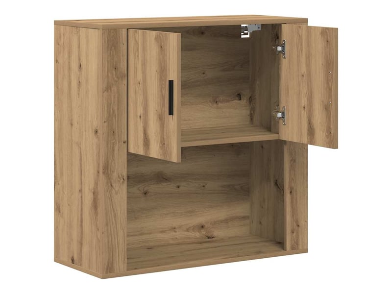  Meuble mural, armoire de rangement chêne artisanal 80x33x80 cm bois d'ingénierie  - Conforama E