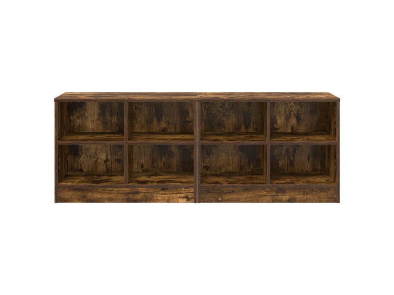  Armoire de lit avec étagère 2 pièces chêne fumé 66x33x48 cm  - Conforama E