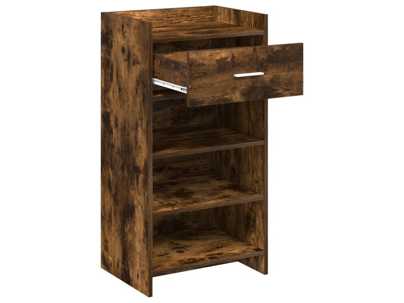  Meuble à chaussure, cabinet à chaussures avec tiroir chêne fumé 48x36x92 cm  - Conforama D