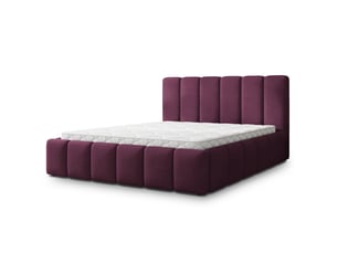 Lit coffre 180x200 cm <strong>MASSENO</strong>  <strong></strong> coloris rouge