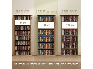 Etagère 58 cm coloris bois foncé