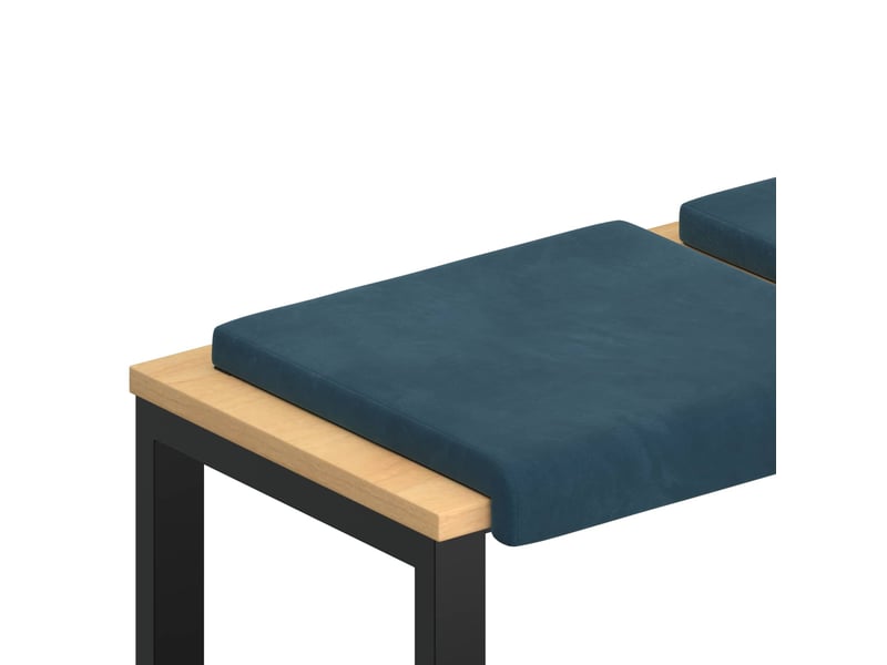  Lot de 2 coussins de banc, coussins d'assise, coussins pour chaisecanapé velours bleu profondeur 35 cm cf52522  - Conforama A