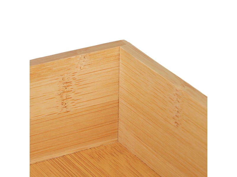  Lot de 5 boîtes de rangement pratiques pour bureau cuisine salle de bain 20 x 15 x 10 cm en bambou naturel 13_0010322  - Conforama D