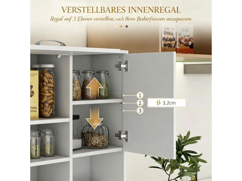 Meuble de rangement spacieux à rangements variés meuble haut sur pied tiroir intégré conception pratique - Conforama D