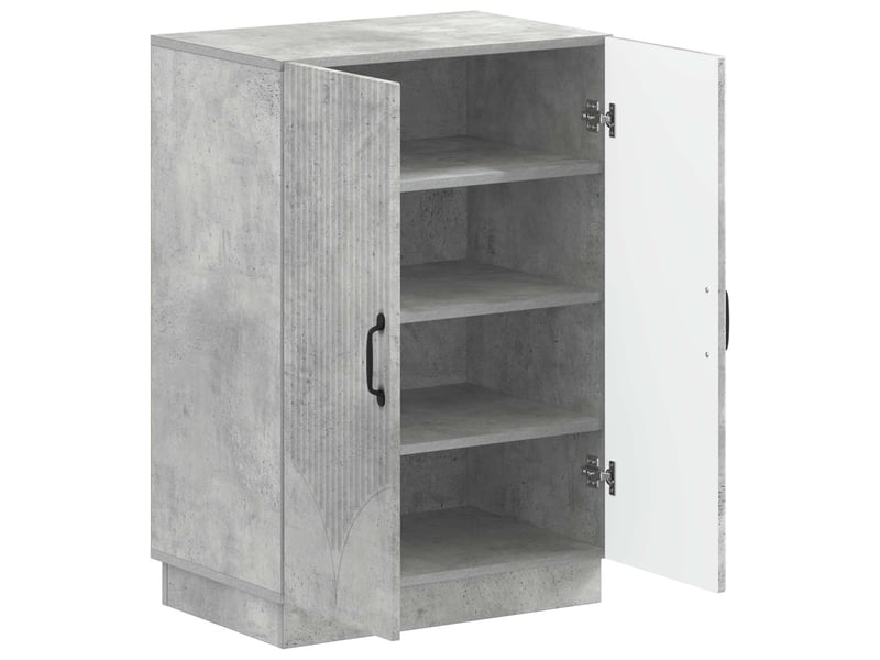  Meuble à chaussures, armoire à chaussures hoorn 59,5x39,5x87 cm gris béton  - Conforama C