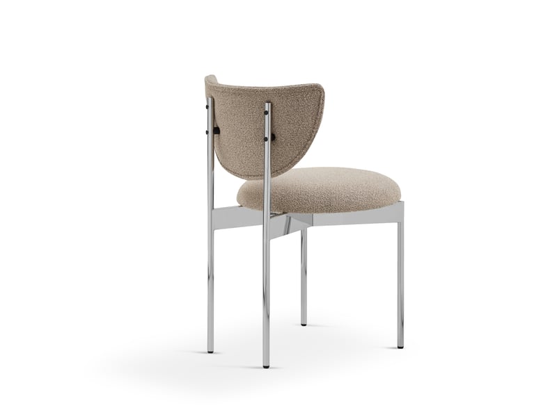  Lot de 2 chaises de salle à manger scandinaves - lot de 2 - design scandinave - kaki clair - revêtement en tissu 54x47x76cm - Conforama E