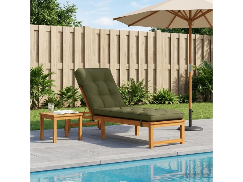 Coussin de transat, coussin pour bain de soleil vianen 100 % polyester vert olive cf56372 - Conforama B