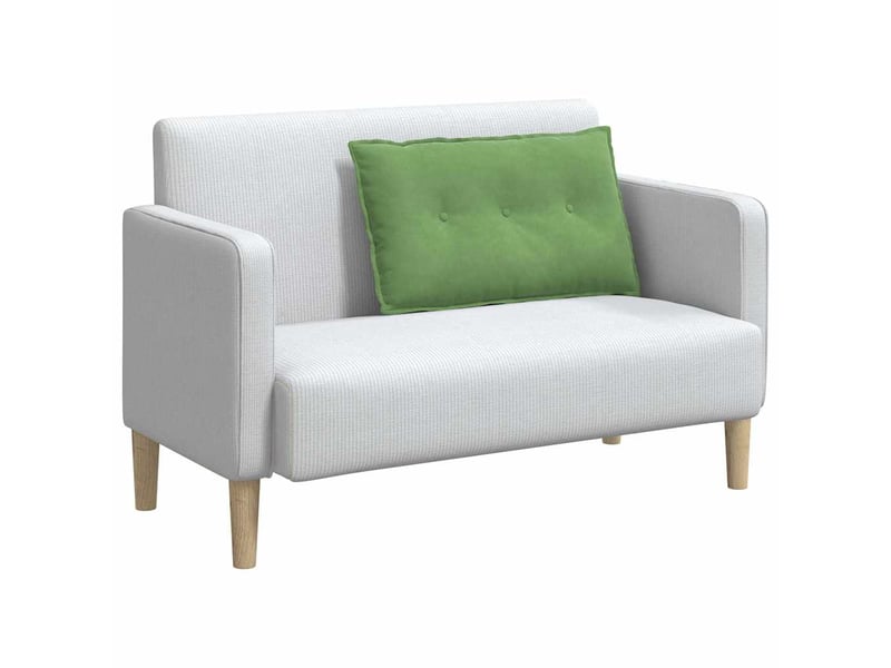 Coussin de dos, coussin de dossier vert clair 80 x 50 cm tissu en velours côtelé cf55071 - Conforama C