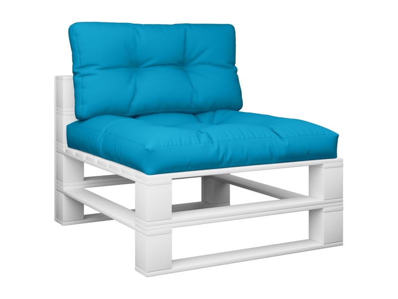  Lot de 2 coussins de palette, coussins de canapé bleu clair tissu cf59499  - Conforama C
