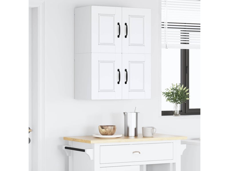  Meuble mural de cuisine | armoire de cuisine 2 pcs blanc bois d'ingénierie shl5663  - Conforama D