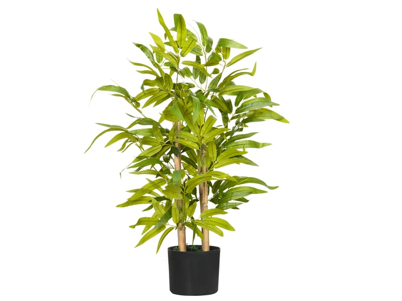  Bambou artificiel plantes artificielles hauteur 60 cm - tronc branches lichen feuilles grand réalisme pot inclus  - Conforama A