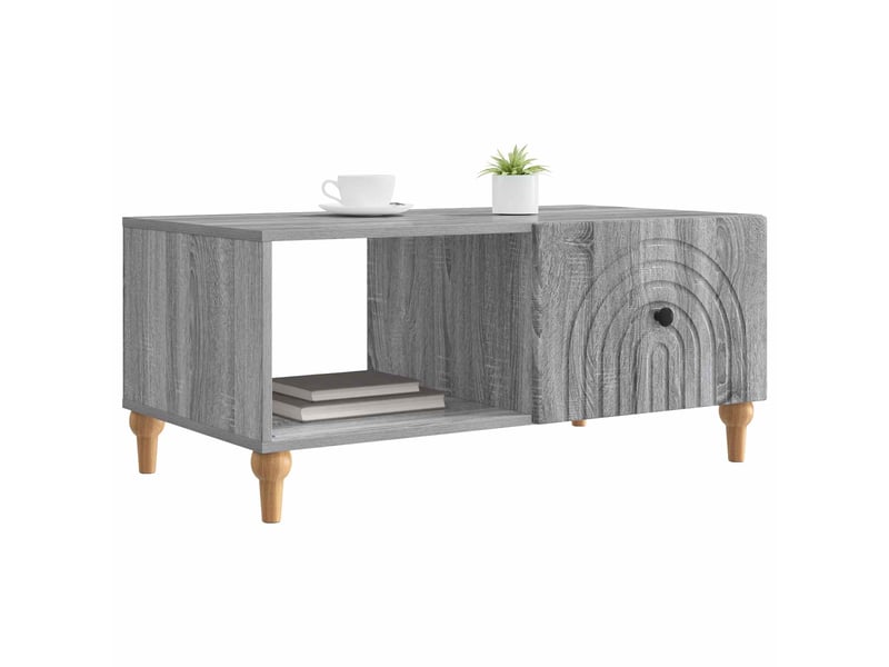 Table basse - table de salon - table à thé sonoma gris 90 x 50 x 40 cm bois d'ingénierie - Conforama C