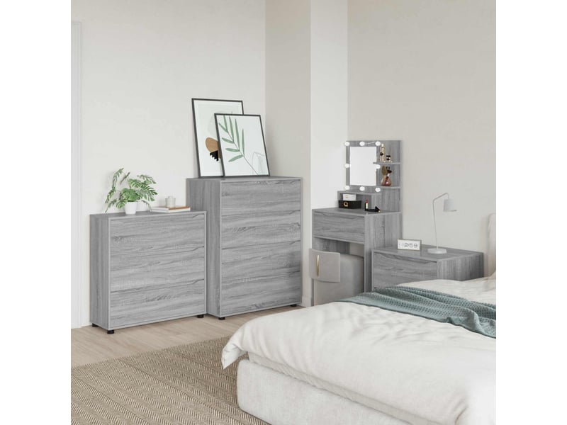  Armoire de rangement, commode de rangement 80 x 31 x 81 cm bois d'ingénierie shl1455  - Conforama D