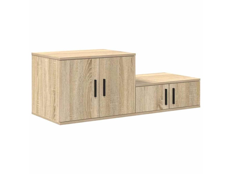 Lot de 2 armoire de lit, tiroir de lit avec rangement chêne sonoma 108 x 41 x 40 cm - Conforama E