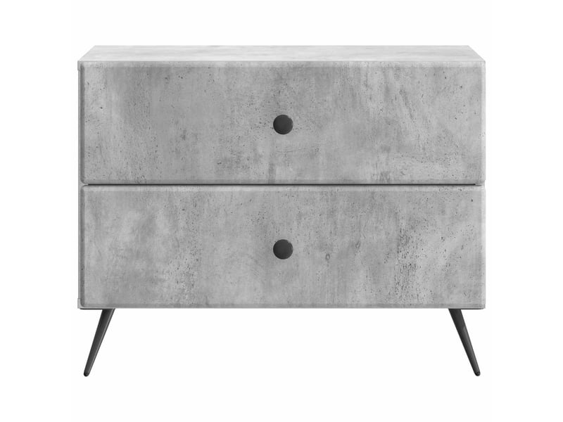  Table de chevet - cabinet de chevet - table de nuit gris béton 62 x 34,5 x 47,5 cm  - Conforama D