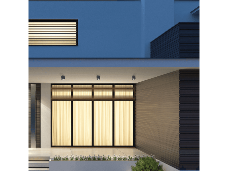  Zambelis roman spot encastré extérieur romain en saillie, graphite, 1xgu10, ip65  - Conforama C