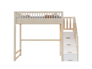 Lit mezzanine 140x200 cm MODERNLUXE   coloris naturel