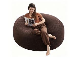 Pouf / repose pied MEULVA  marron