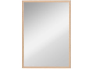 Miroir rectangulaire à fixer coloris bois clair <strong>MIVRAY </strong> <strong></strong> - 70 cm x 50 cm