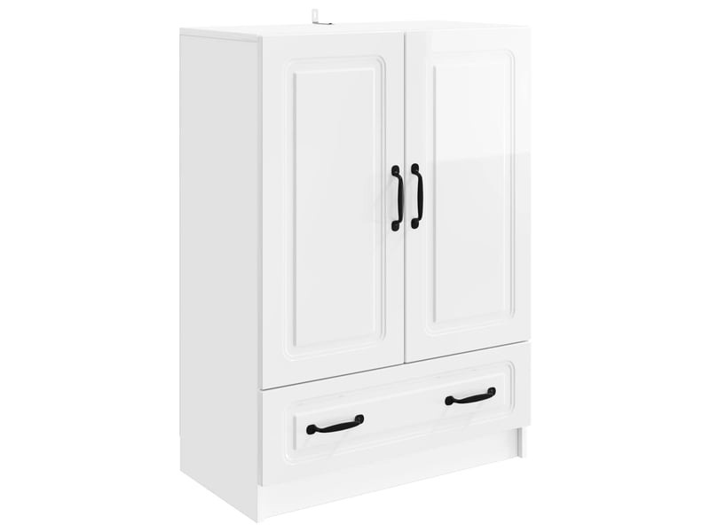  Buffet - bahut - meuble de rangement blanc brillant 66 x 34,5 x 92 cm bois d'ingénierie  - Conforama A