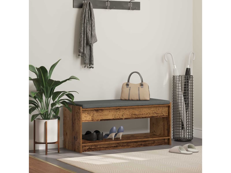  Banc d'entrée, banc interieur bois ancien 103x38x45 cm  - Conforama B