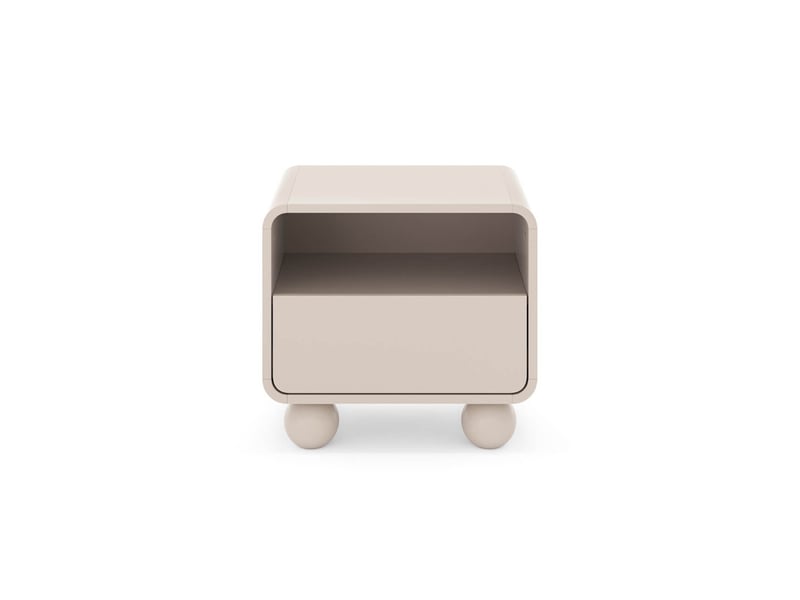  Alba - chevet - pieds sphériques beige  - Conforama A