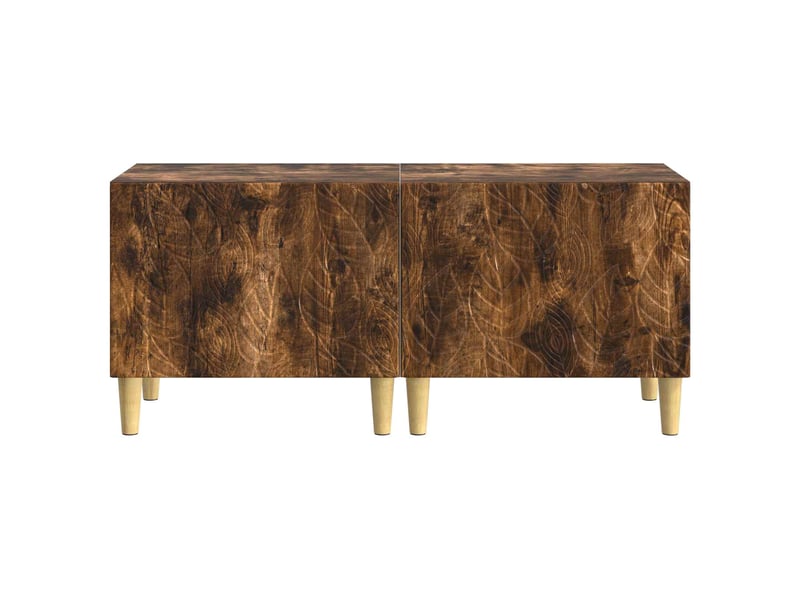  Meuble tv - banc tv - meuble de rangement chêne fumé bois d'ingénierie  - Conforama E